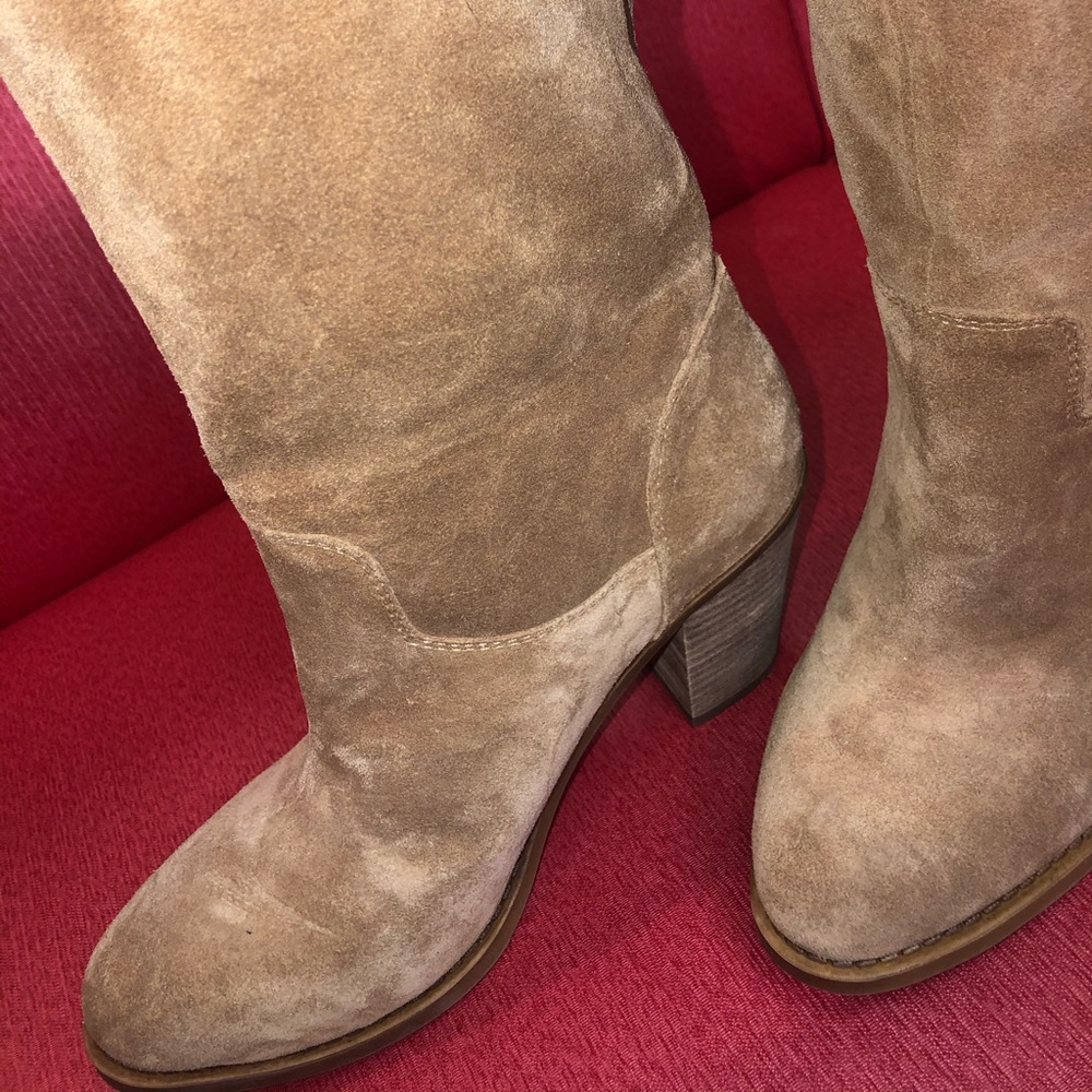 Lucky Brand Lefara Slouch Shaft Block Heel Boots - Picture 8 of 8